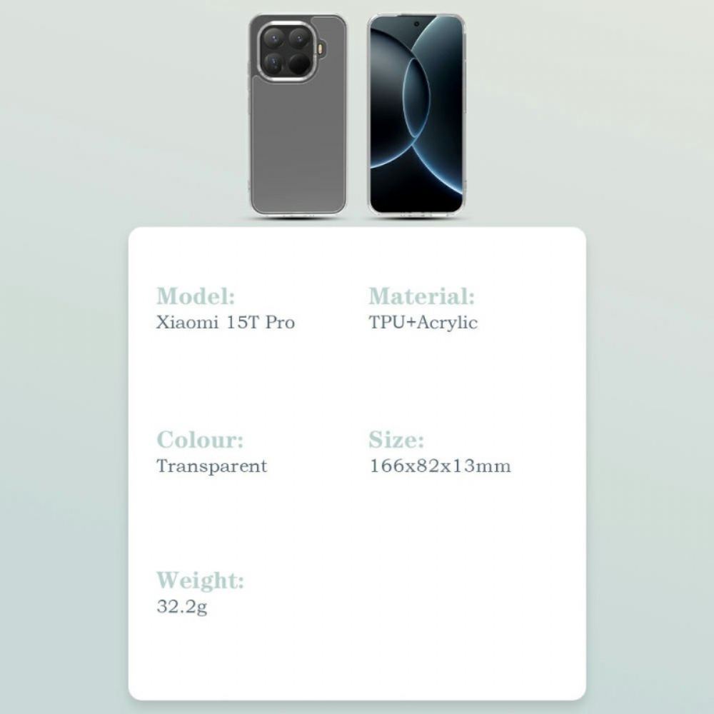 Kryt Na Xiaomi 15t Pro Průhledná Řada Obsahu