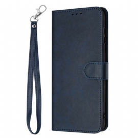 Peněženková Pouzdra Xiaomi 15t Pro Kryty Na Mobil Kožený Efekt S Popruhem