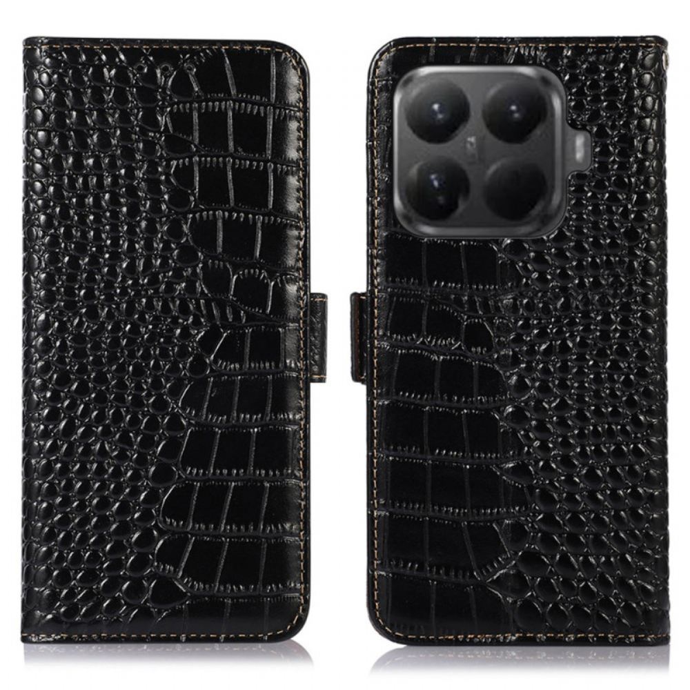Peněženková Pouzdra Xiaomi 15t Pro Kryty Na Mobil Krokodýlí Textura Kůže