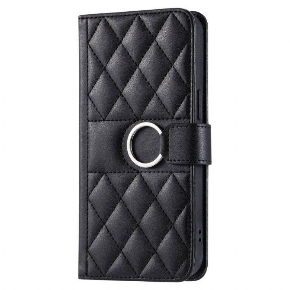 Peněženková Pouzdra Xiaomi 15t Pro Kryty Na Mobil Prošívané S Popruhy