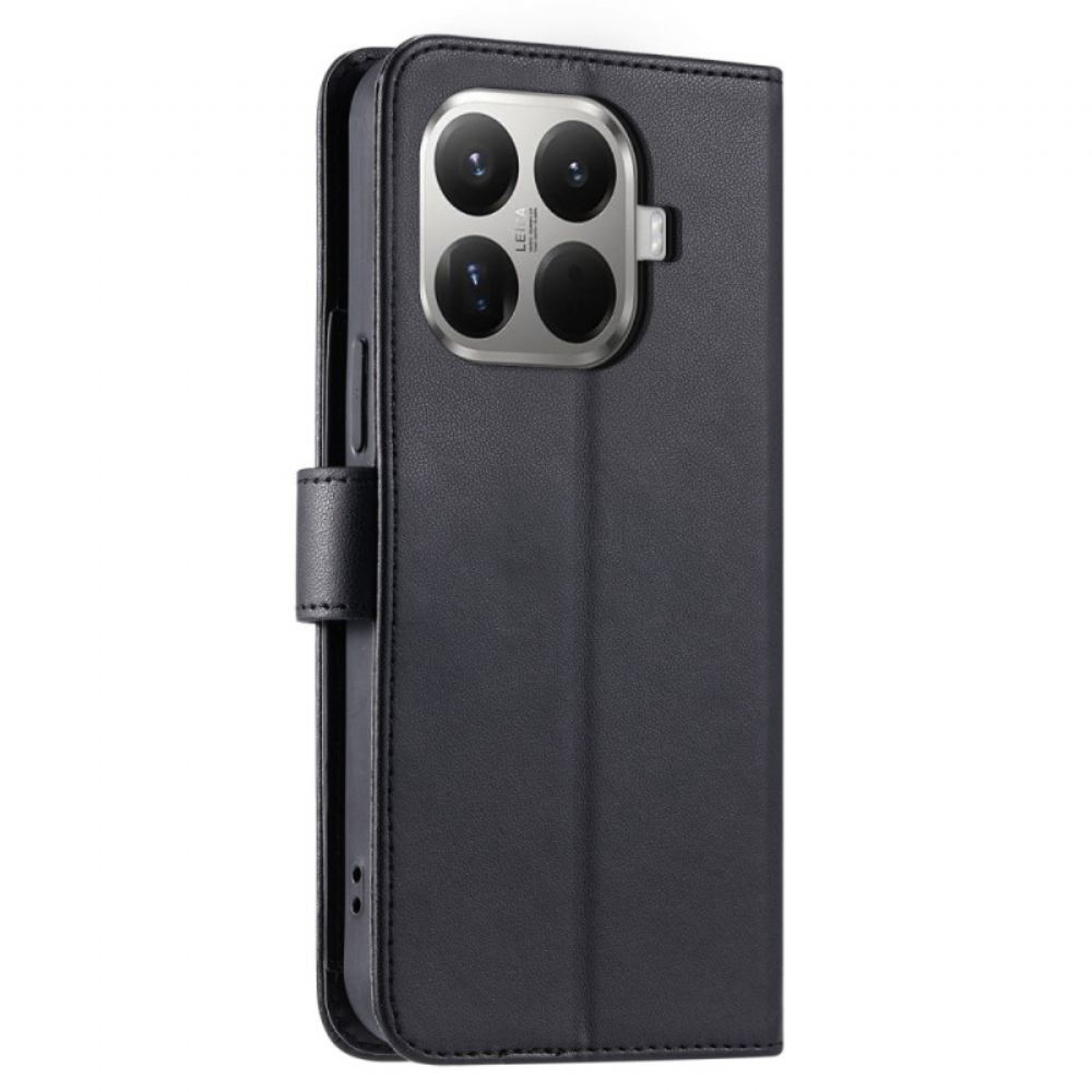 Peněženková Pouzdra Xiaomi 15t Pro Kryty Na Mobil Prošívané S Popruhy