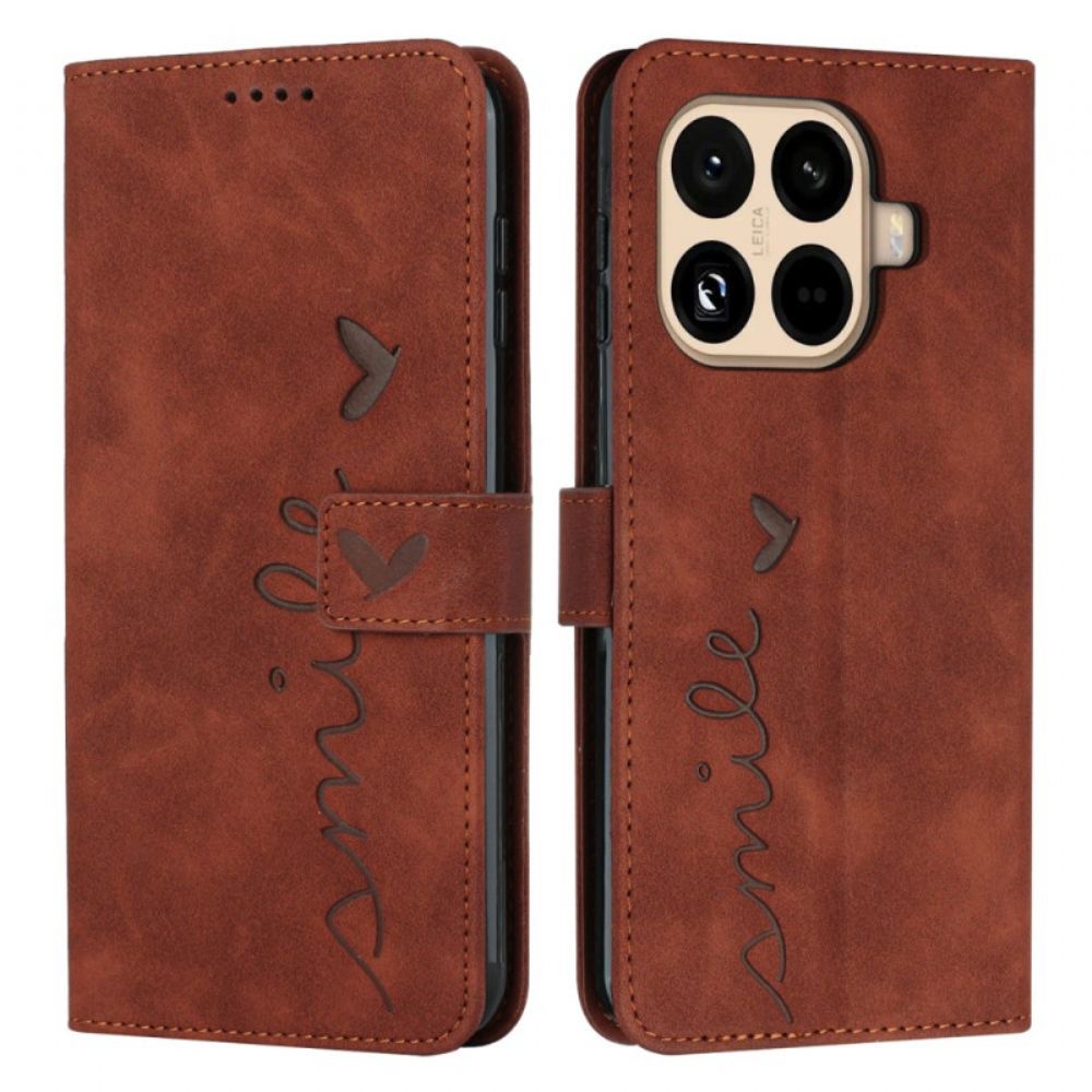 Peněženková Pouzdra Xiaomi 15t Pro Kryty Na Mobil Úsměv