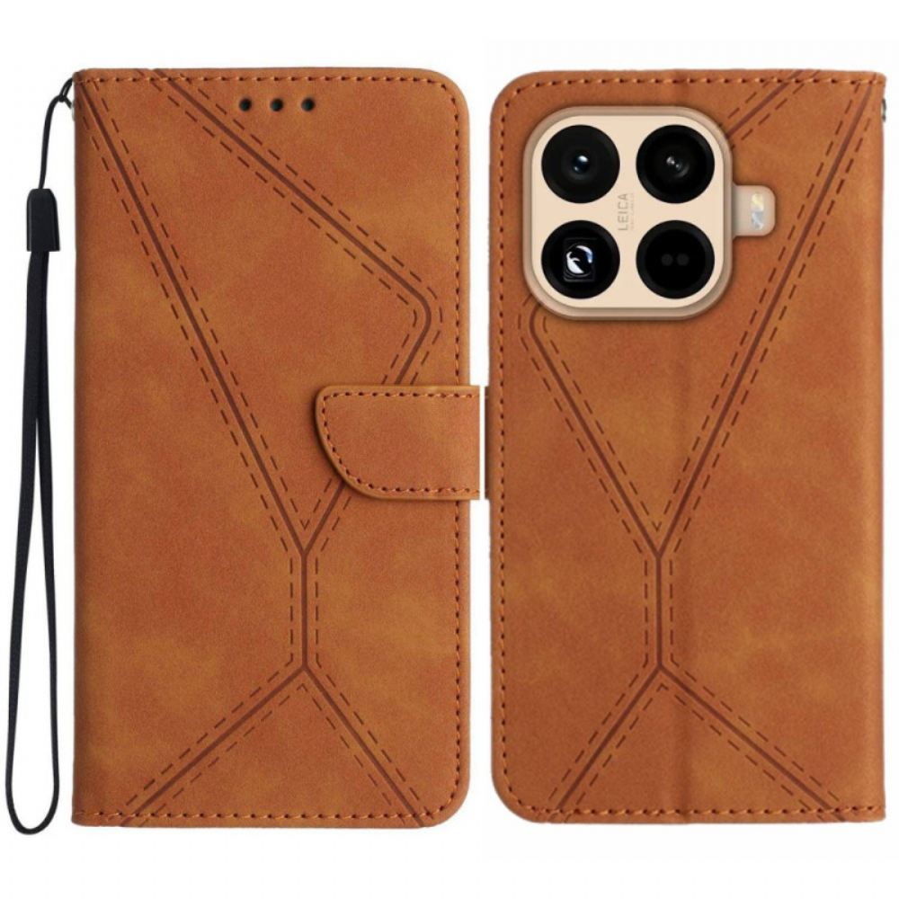 Peněženková Pouzdra Xiaomi 15t Pro Pruhy A Proužky