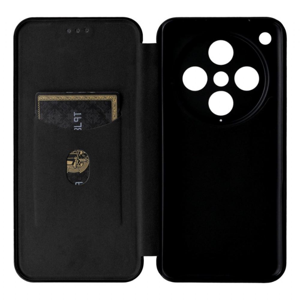 Kožené Pouzdro Folio Na Oppo Find X8 Pro Uhlíková Vlákna