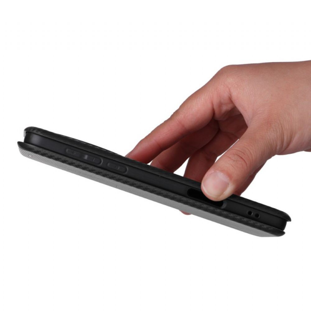 Kožené Pouzdro Folio Na Oppo Find X8 Pro Uhlíková Vlákna