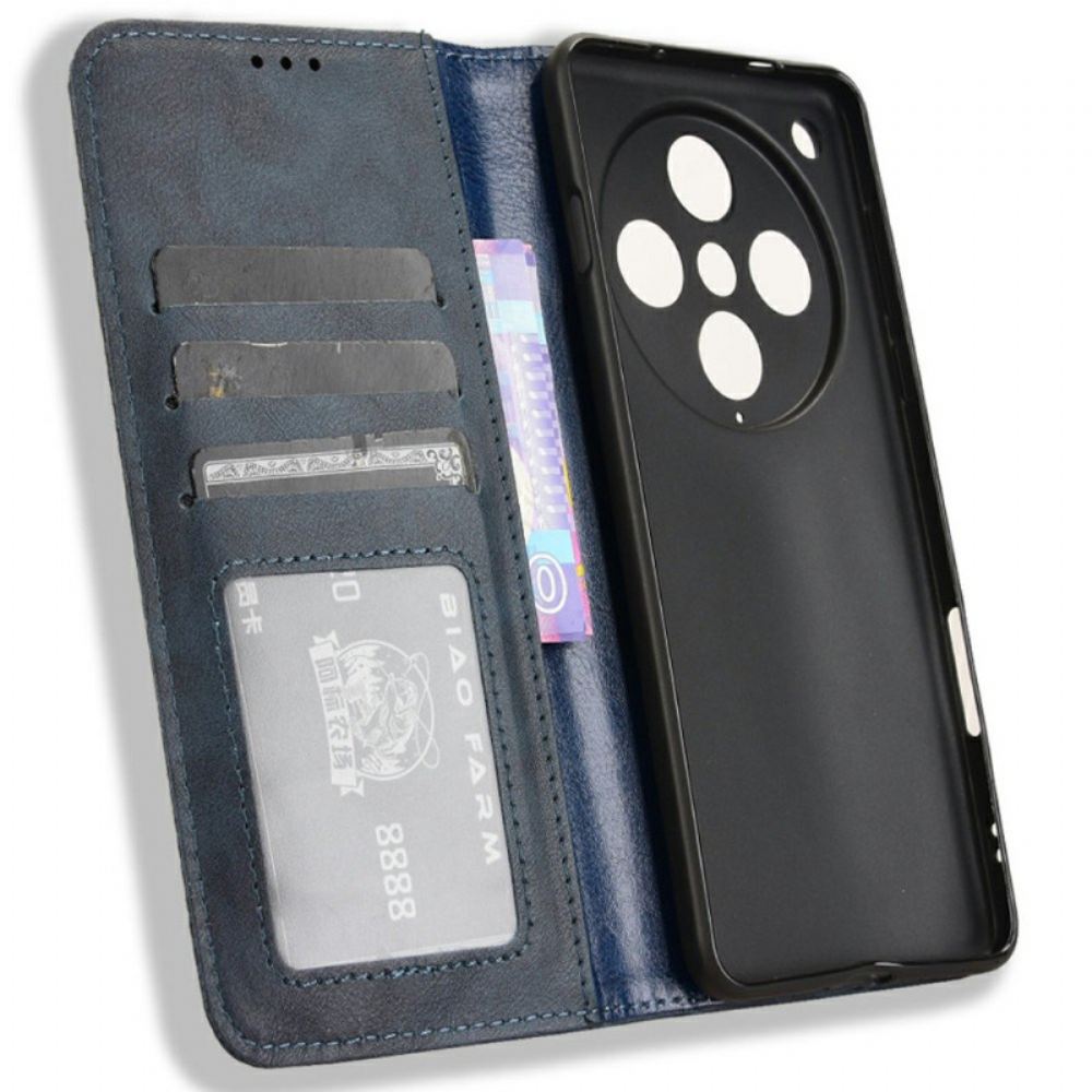 Kožené Pouzdro Folio Na Oppo Find X8 Pro Vintage Frieze