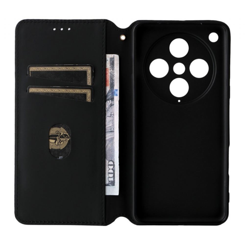 Kožené Pouzdro Folio Oppo Find X8 Pro 3d Diamantový Vzor