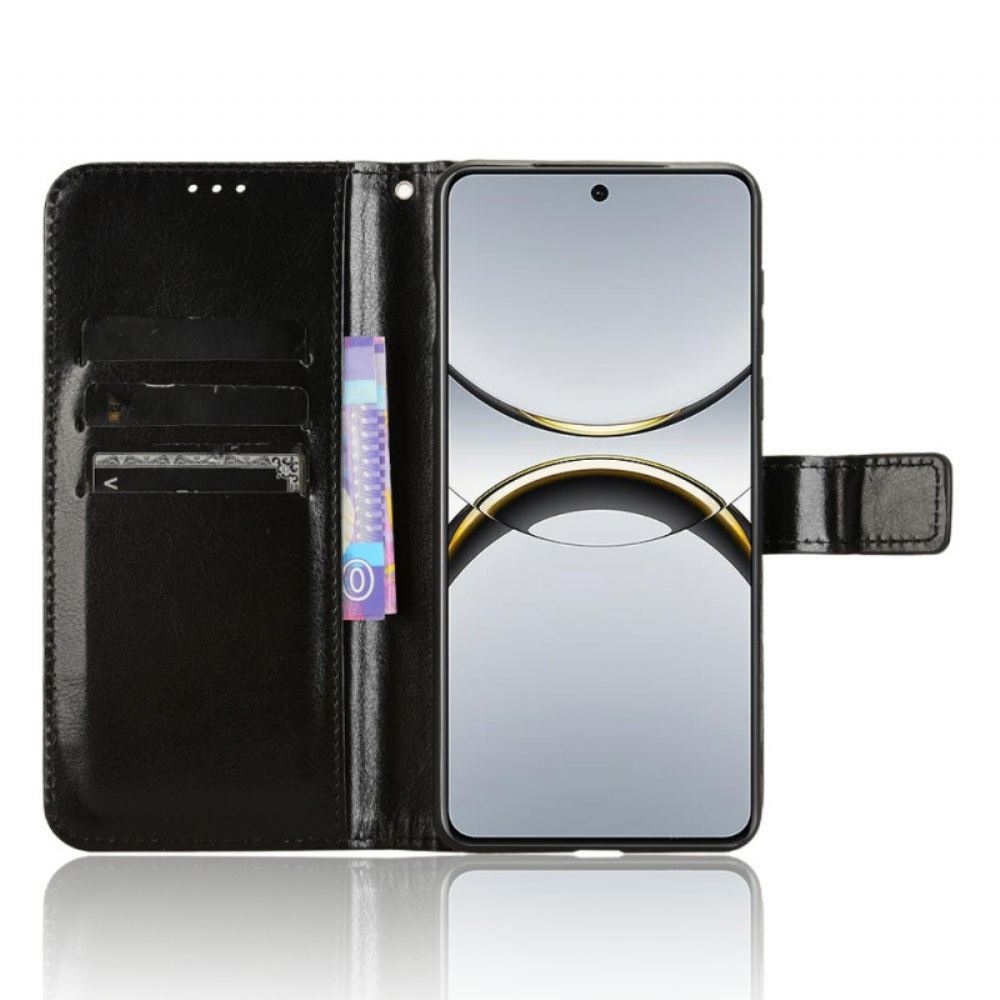 Kožený Kryt Na Oppo Find X8 Pro Okázalá Umělá Kůže