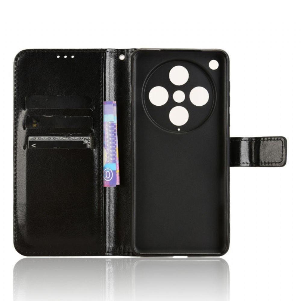 Kožený Kryt Na Oppo Find X8 Pro Okázalá Umělá Kůže