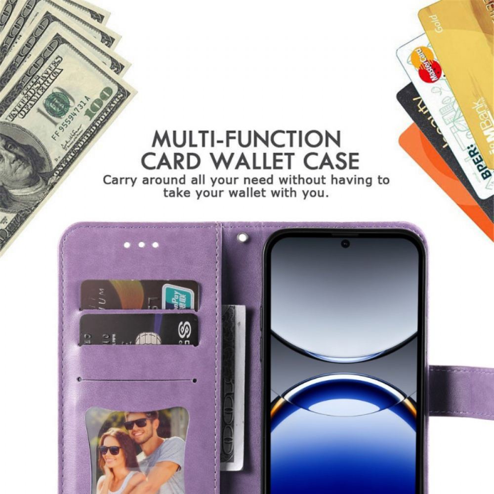 Kožený Kryt Na Oppo Find X8 Pro Potisk Mandaly