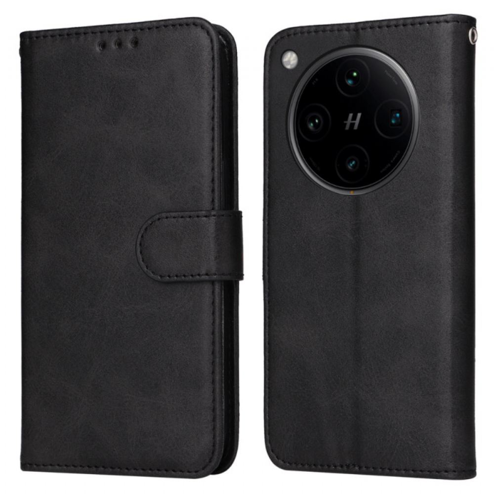 Kožený Kryt Na Oppo Find X8 Pro Řemínek Z Umělé Kůže