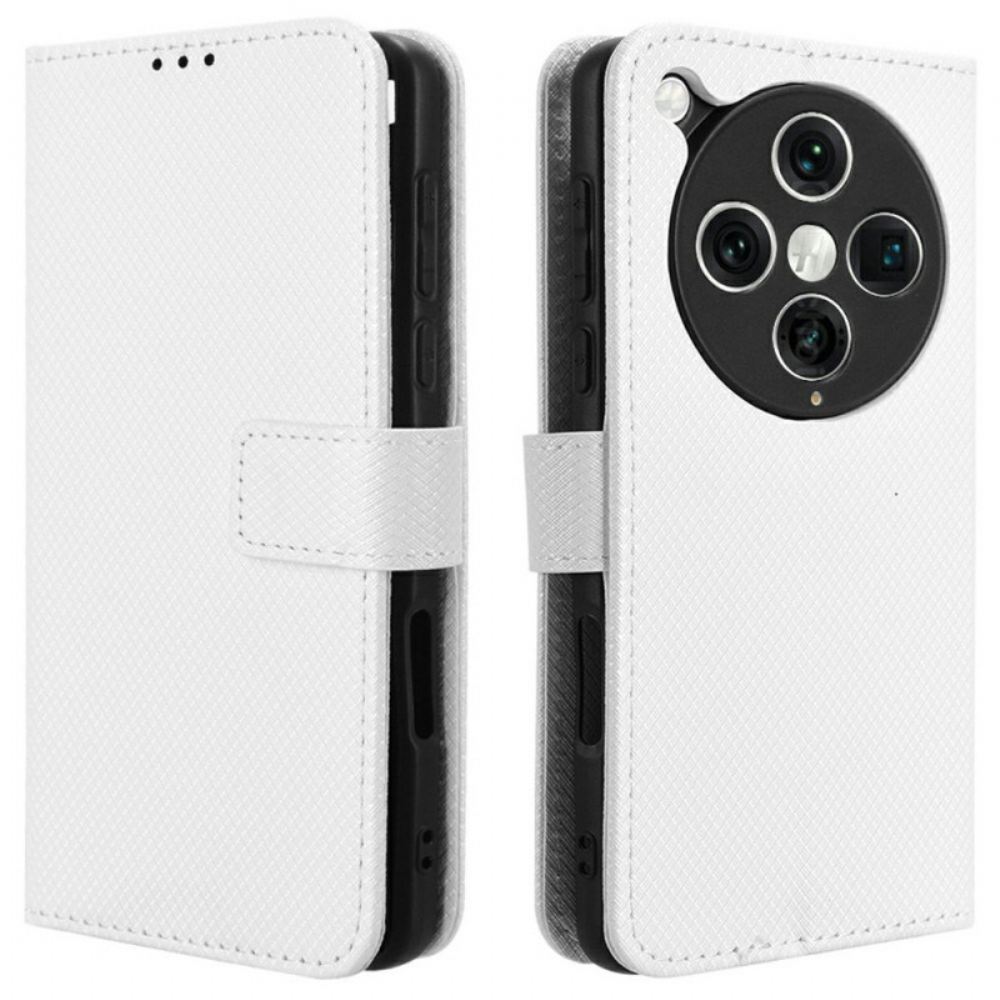 Kožený Kryt Oppo Find X8 Pro Diamantová Textura