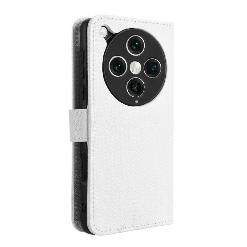 Kožený Kryt Oppo Find X8 Pro Diamantová Textura