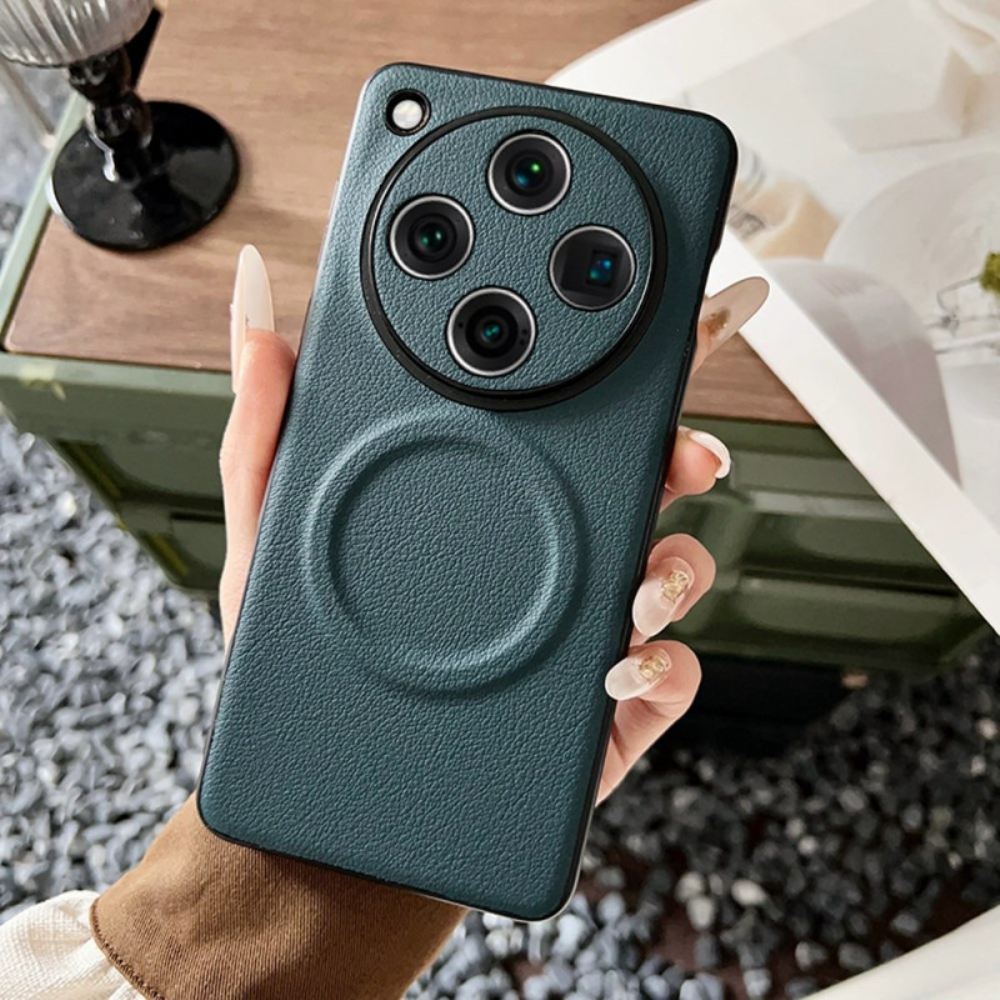 Kryt Oppo Find X8 Pro Kompatibilní S Magsafe Kožený Efekt