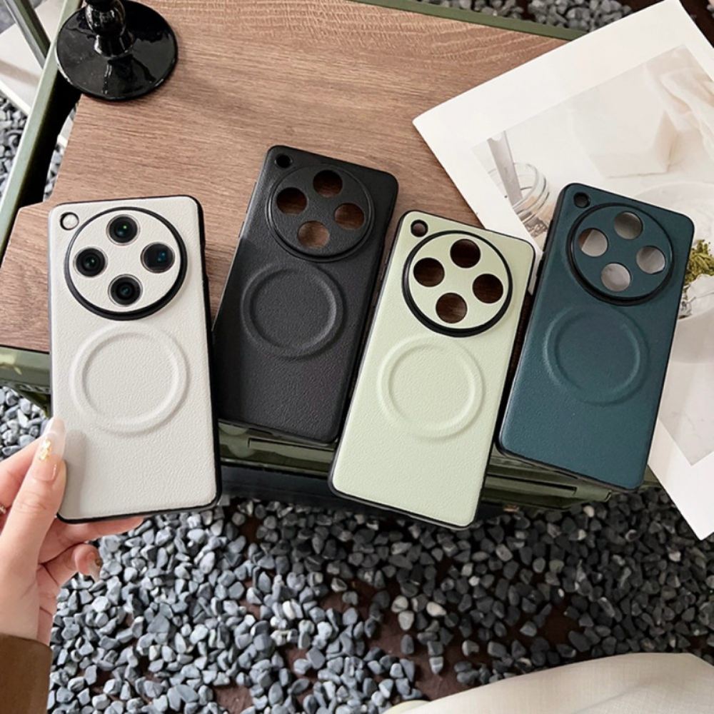 Kryt Oppo Find X8 Pro Kompatibilní S Magsafe Kožený Efekt