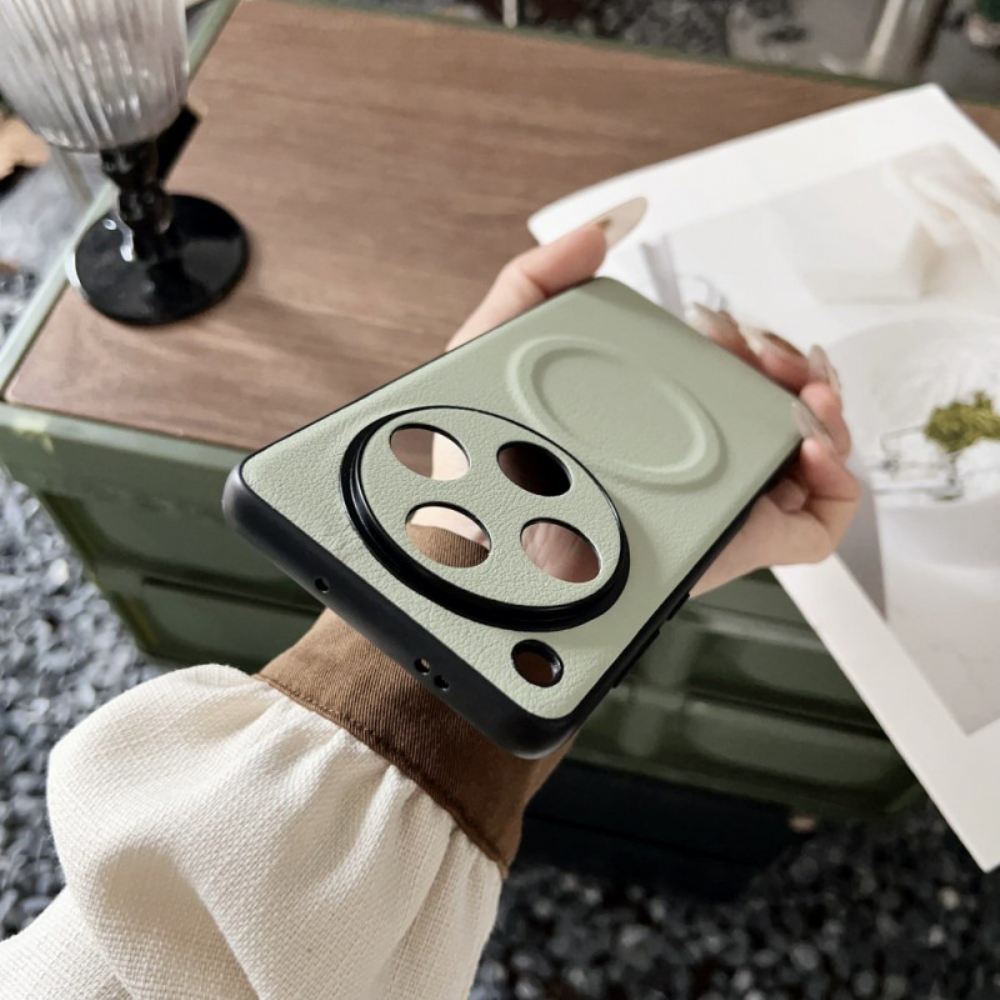 Kryt Oppo Find X8 Pro Kompatibilní S Magsafe Kožený Efekt