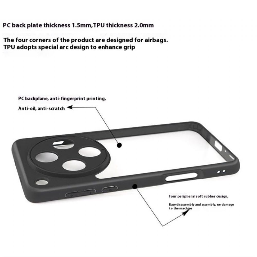 Kryt Oppo Find X8 Pro Průhledný Se Silikonovými Okraji