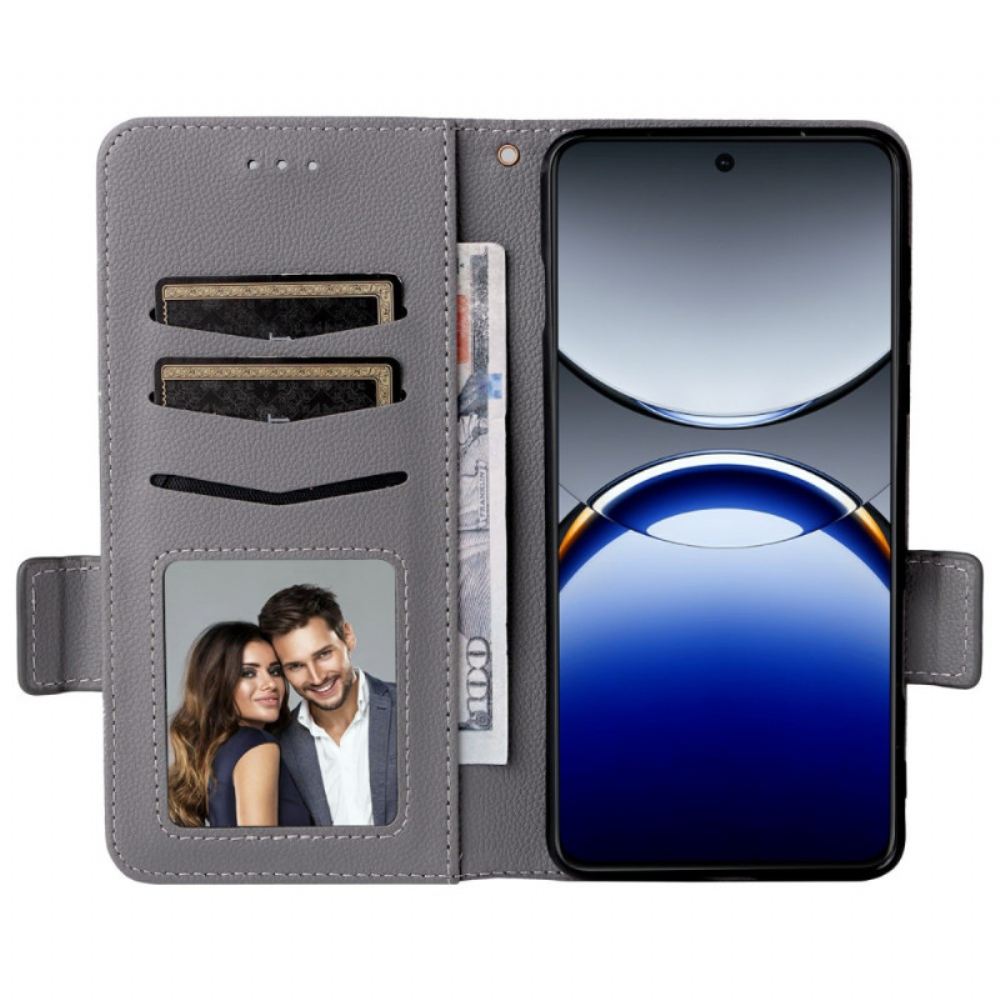 Peněženková Pouzdra Oppo Find X8 Pro Řemínek Liči Textura