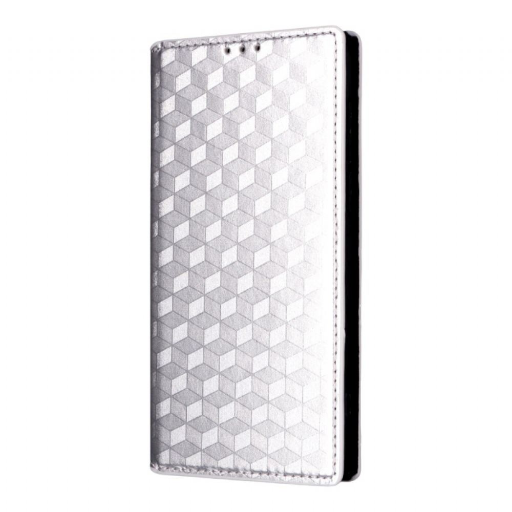 Kožené Pouzdro Folio Vivo X300 Pro Diamantový Vzor