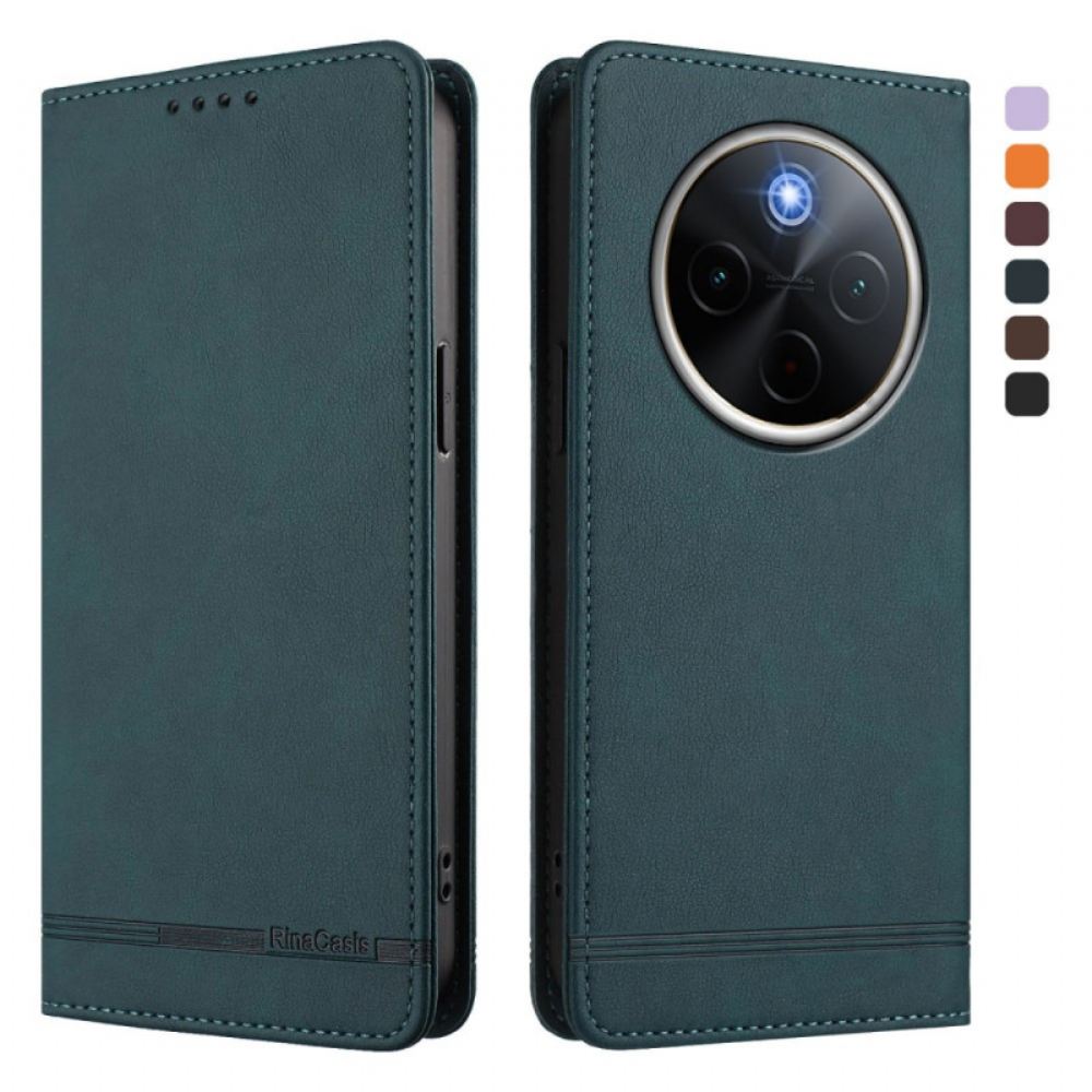 Kožené Pouzdro Folio Vivo X300 Pro Rfid Ochrana