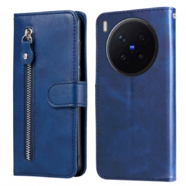 Kožený Kryt Vivo X300 Pro Kapsa Na Zip