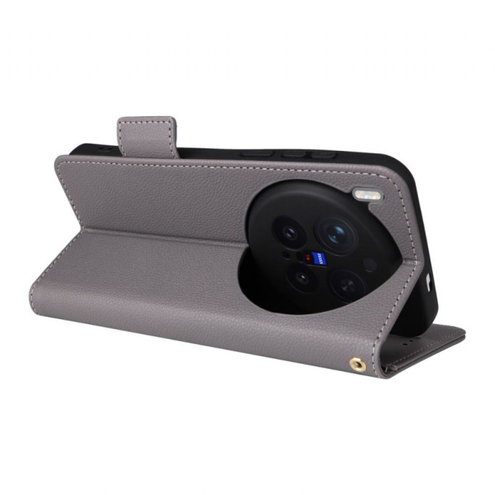 Kožený Kryt Vivo X300 Pro Umělá Kůže S Popruhem