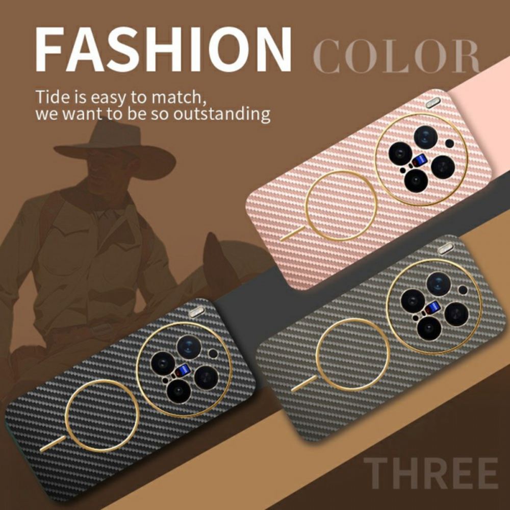 Kryt Vivo X300 Pro Textura Uhlíkových Vláken