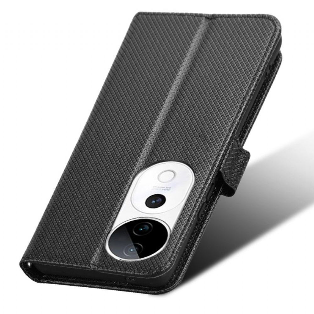 Kožený Kryt Vivo V40 5g Diamantová Textura