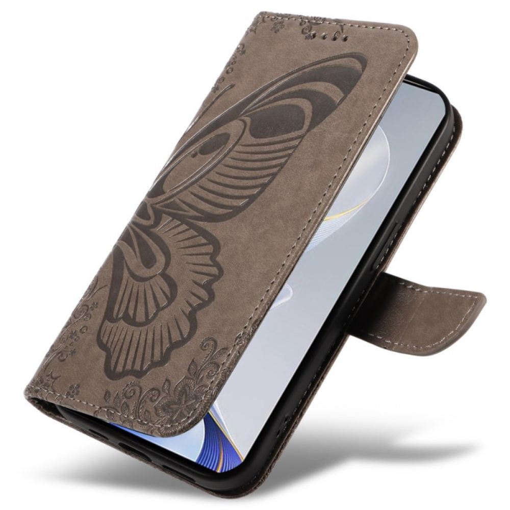 Kožený Kryt Vivo V40 5g Grafický Motýl