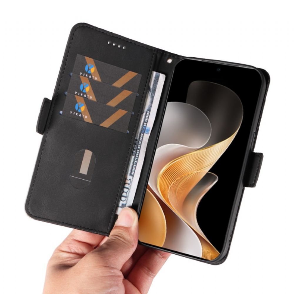 Kožený Kryt Vivo V40 5g Kosočtvercový Vzor