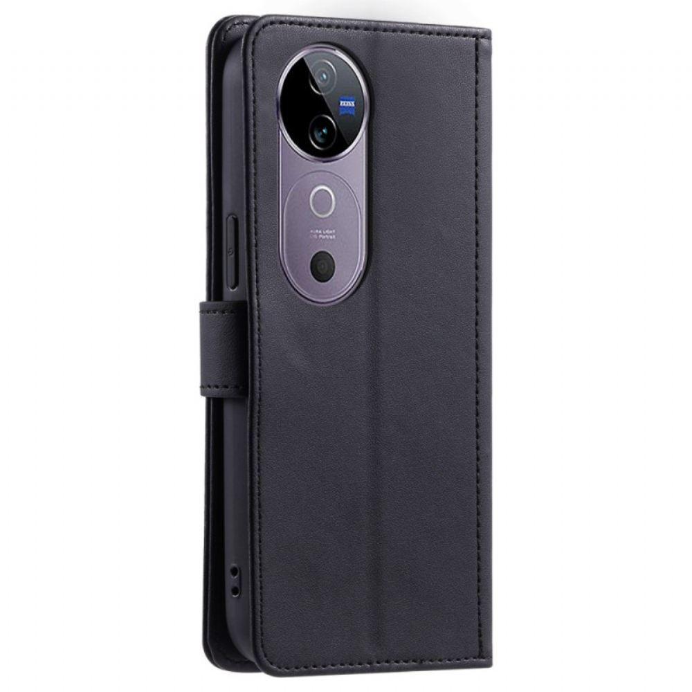 Kožený Kryt Vivo V40 5g Prošívané S Popruhy