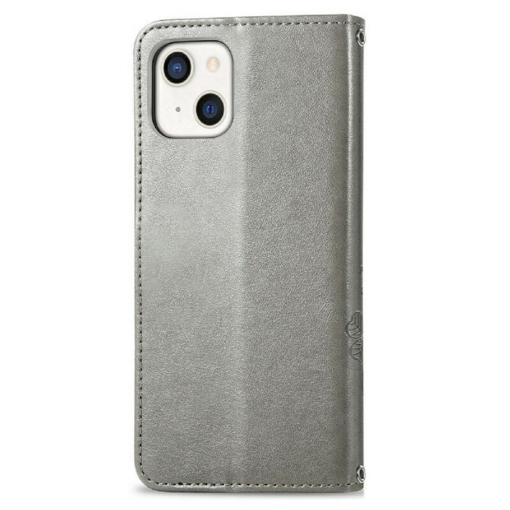 Flipové Pouzdro Na iPhone 13 Na Lana Strappy Floralie