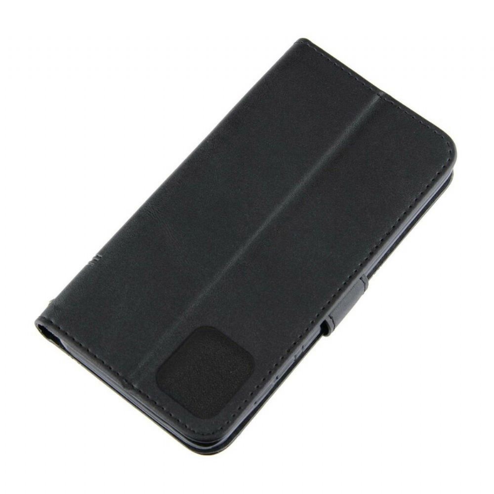 Flipové Pouzdro Na iPhone 13 Na Lana Strappy Geo Kožený Efekt