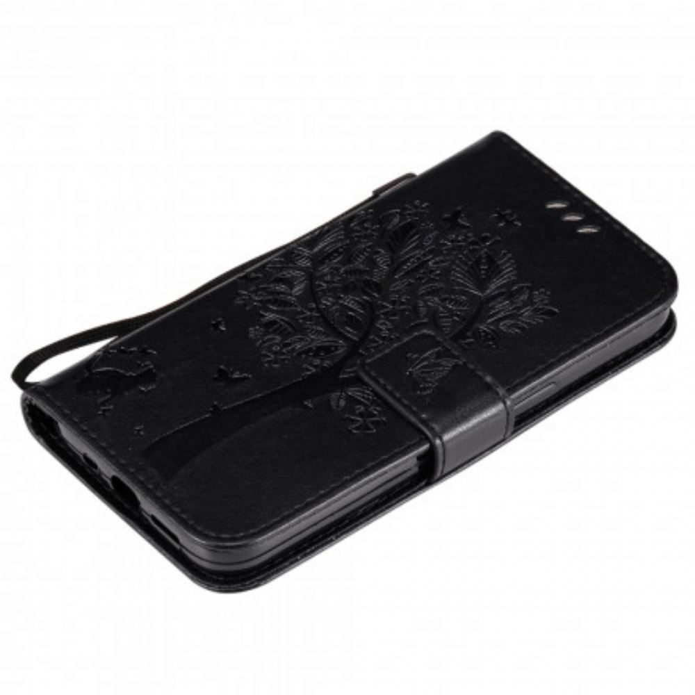 Flipové Pouzdro Na iPhone 13 Na Lana Strom A Strappy Cat