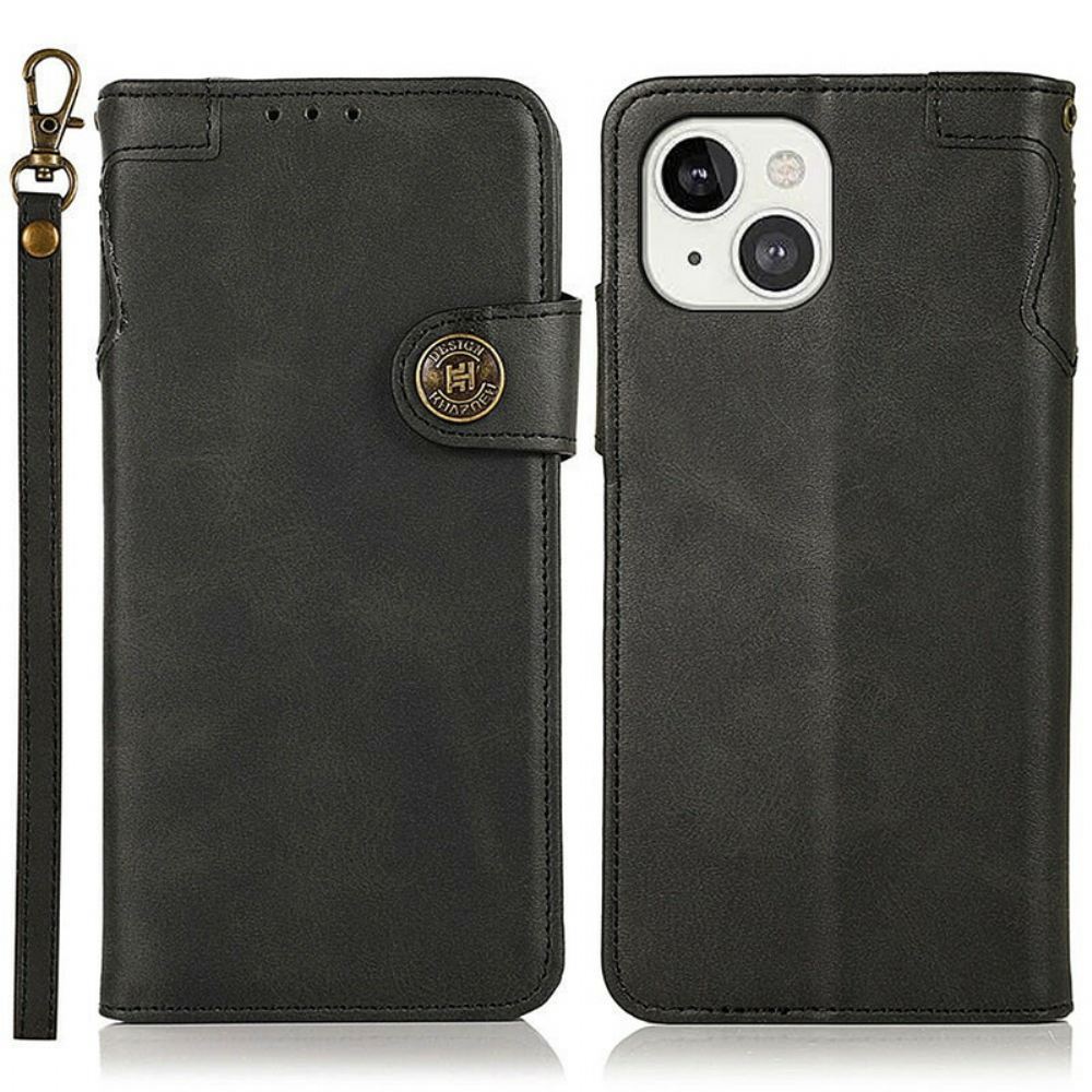 Flipové Pouzdro Na iPhone 13 Magnetické Tlačítko Khazneh
