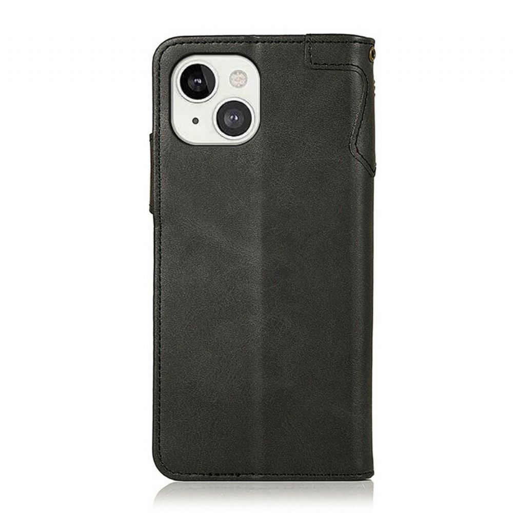 Flipové Pouzdro Na iPhone 13 Magnetické Tlačítko Khazneh