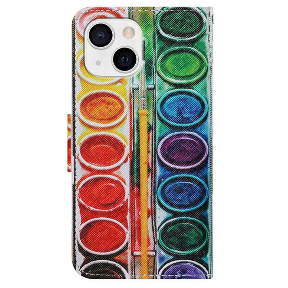 Flipové Pouzdro Na iPhone 13 Malování