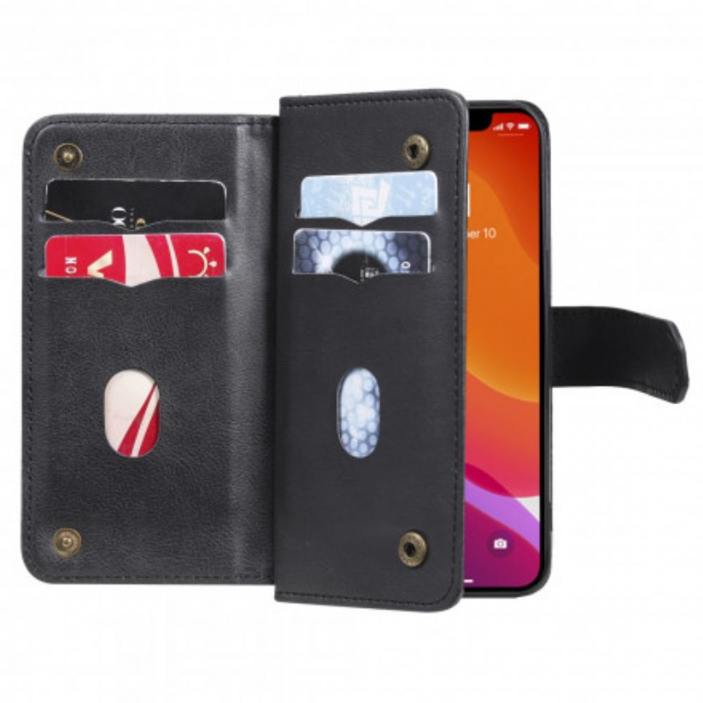 Flipové Pouzdro Na iPhone 13 Multifunkční Držák Na 10 Karet