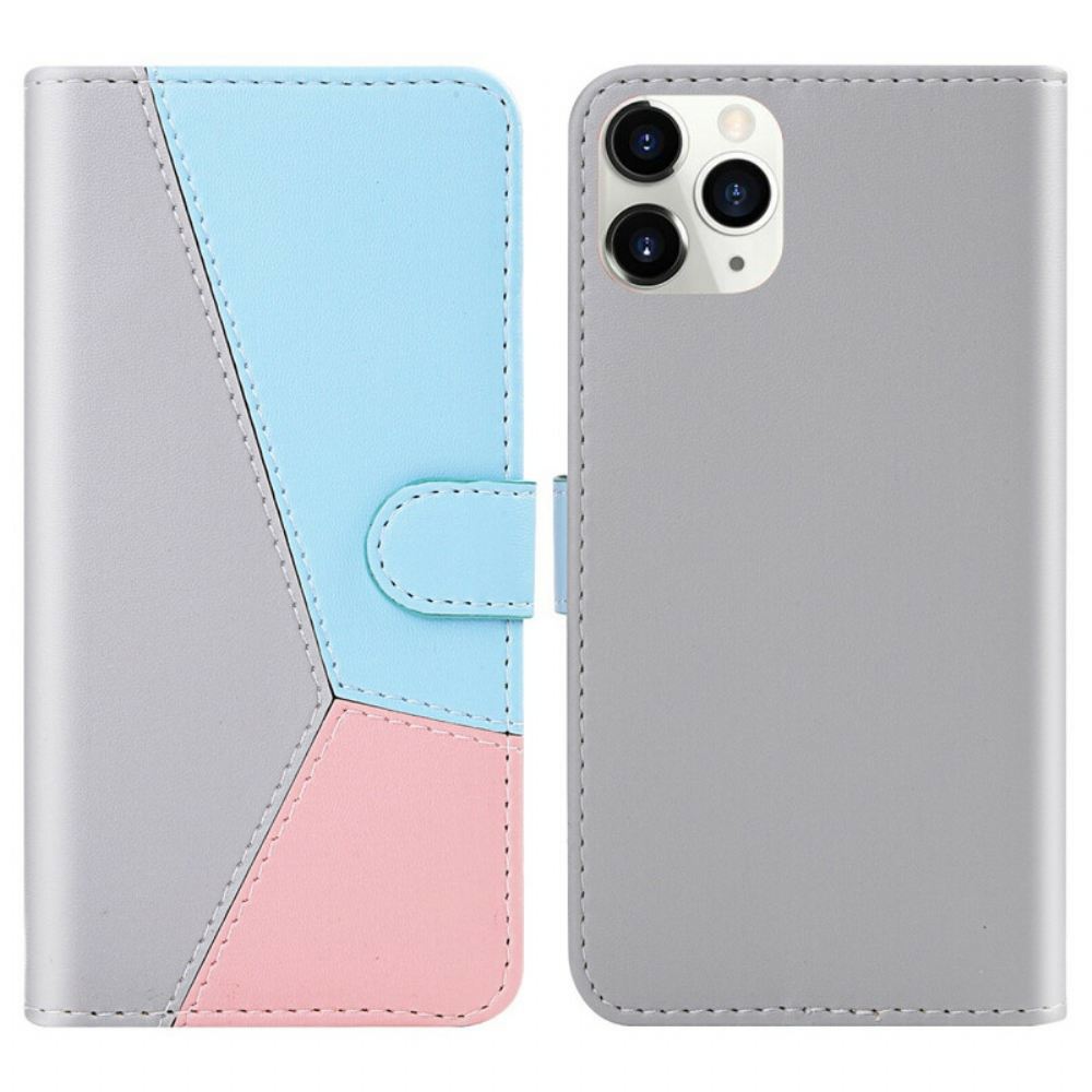 Flipové Pouzdro Na iPhone 13 Tříbarevný Kožený Efekt