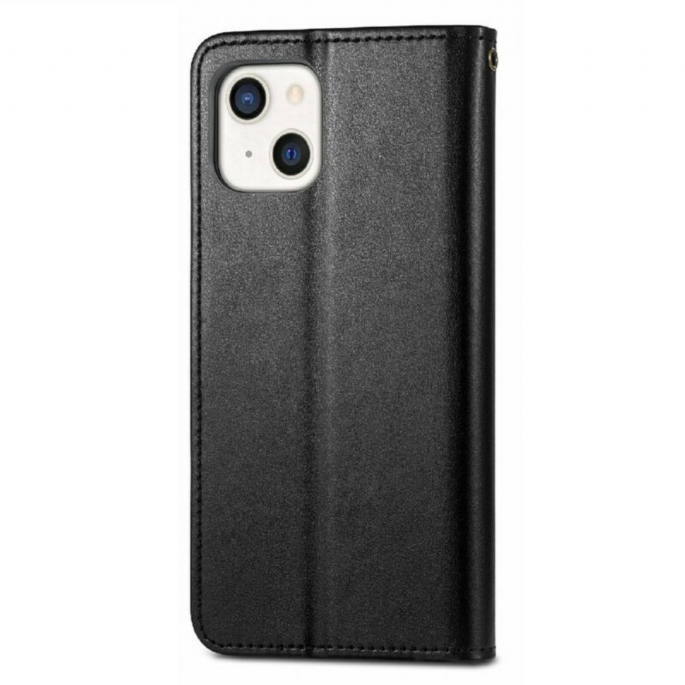 Flipové Pouzdro Na iPhone 13 Umělá Kůže A Vintage Spona