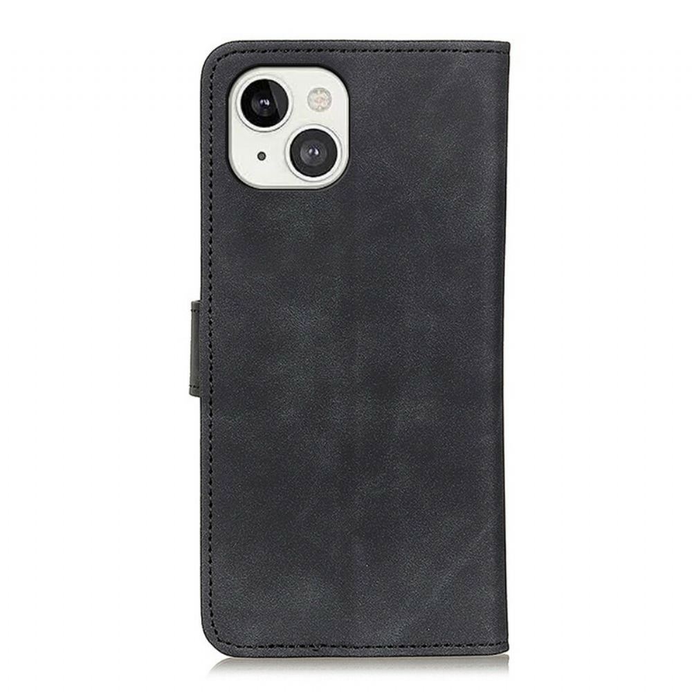Kožené Pouzdro Na iPhone 13 Khazneh Vintage Kožený Efekt