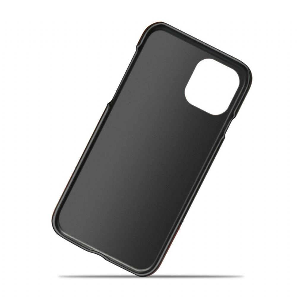 Kryt Na iPhone 13 Dvoubarevný Kožený Efekt Ksq