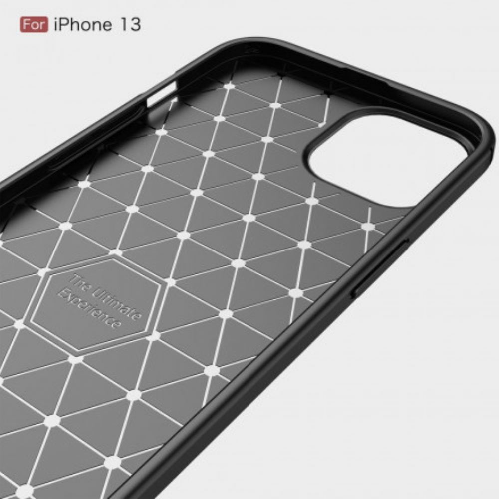 Kryt Na iPhone 13 Kartáčované Uhlíkové Vlákno