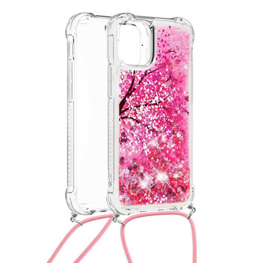 Kryt Na iPhone 13 Na Lana Stahovací Šňůrka S Flitry