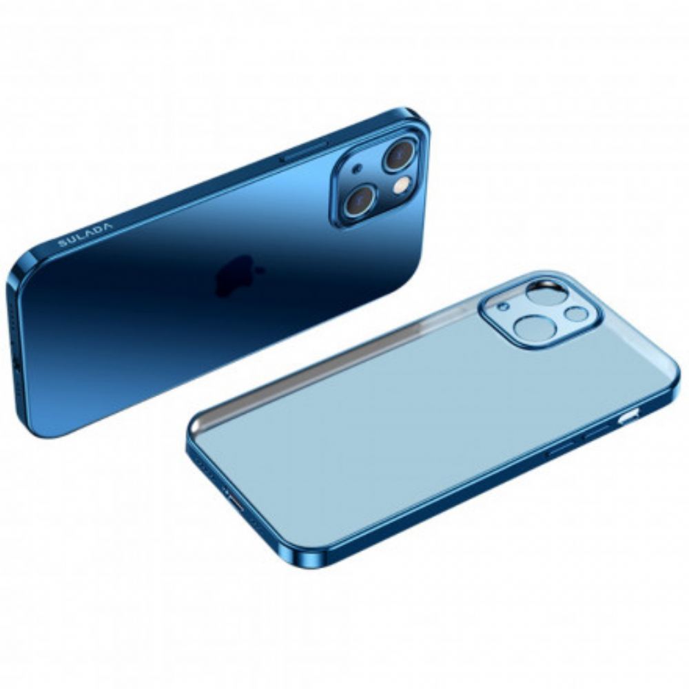 Kryt Na iPhone 13 Průhledné Okraje Kovový Styl Sulada