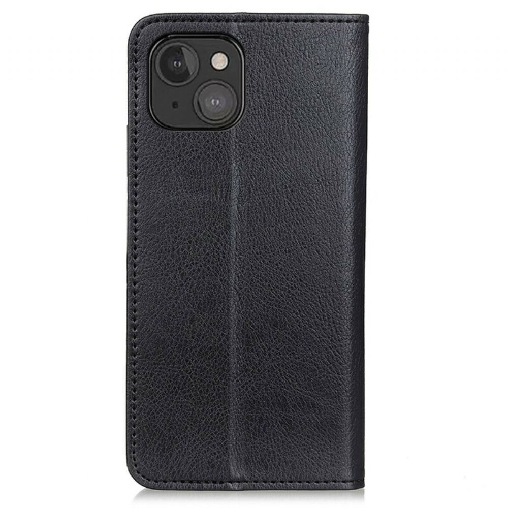Kryty Na Mobil Na iPhone 13 Flipové Pouzdro Litchi Štípaná Kůže