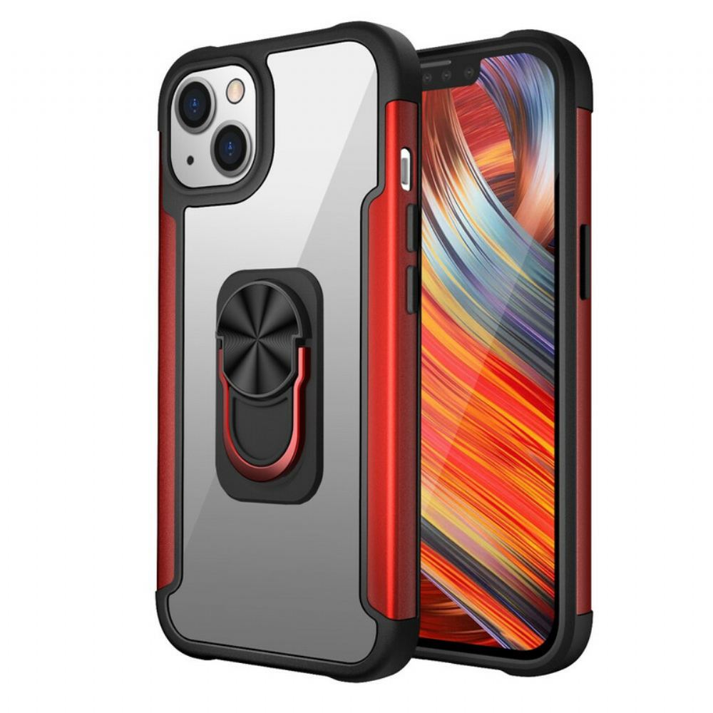 Kryty Na Mobil Na iPhone 13 Kovový Efekt Prstencové Podpěry
