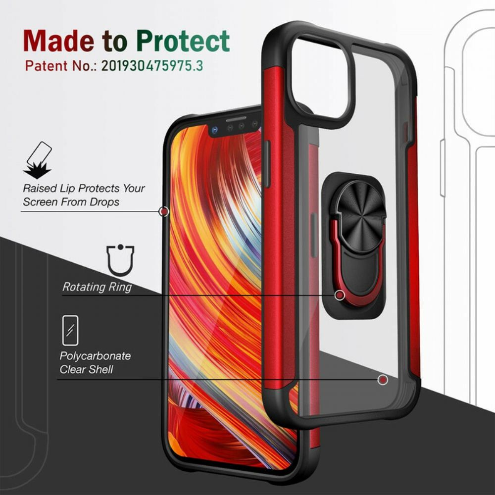 Kryty Na Mobil Na iPhone 13 Kovový Efekt Prstencové Podpěry
