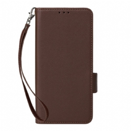 Kožený Kryt Oppo Reno 12f 5g Textura Litchi S Popruhem