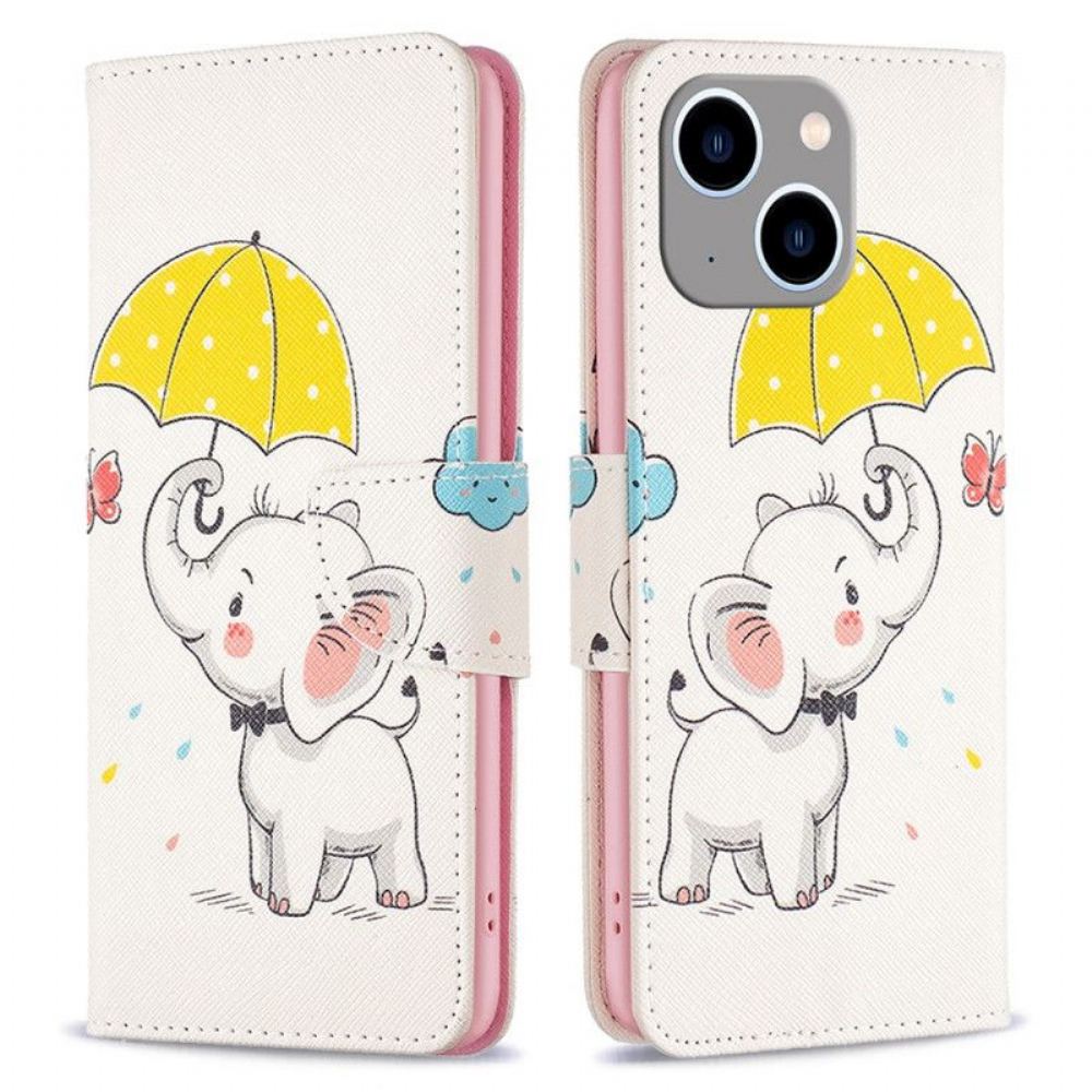 Flipové Pouzdro Na iPhone 15 Plus Slůně